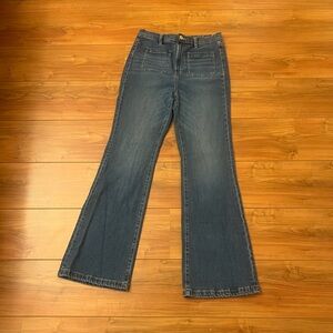 Ann Taylor High Waist Wide Leg Jeans